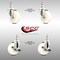 Service Caster 4 Inch 316SS Nylon Wheel Swivel 12mm Threaded Stem Caster Brakes SCC, 2PK SCC-SS316TS20S414-NYS-M1215-2-TLB-2 - alternate 1
